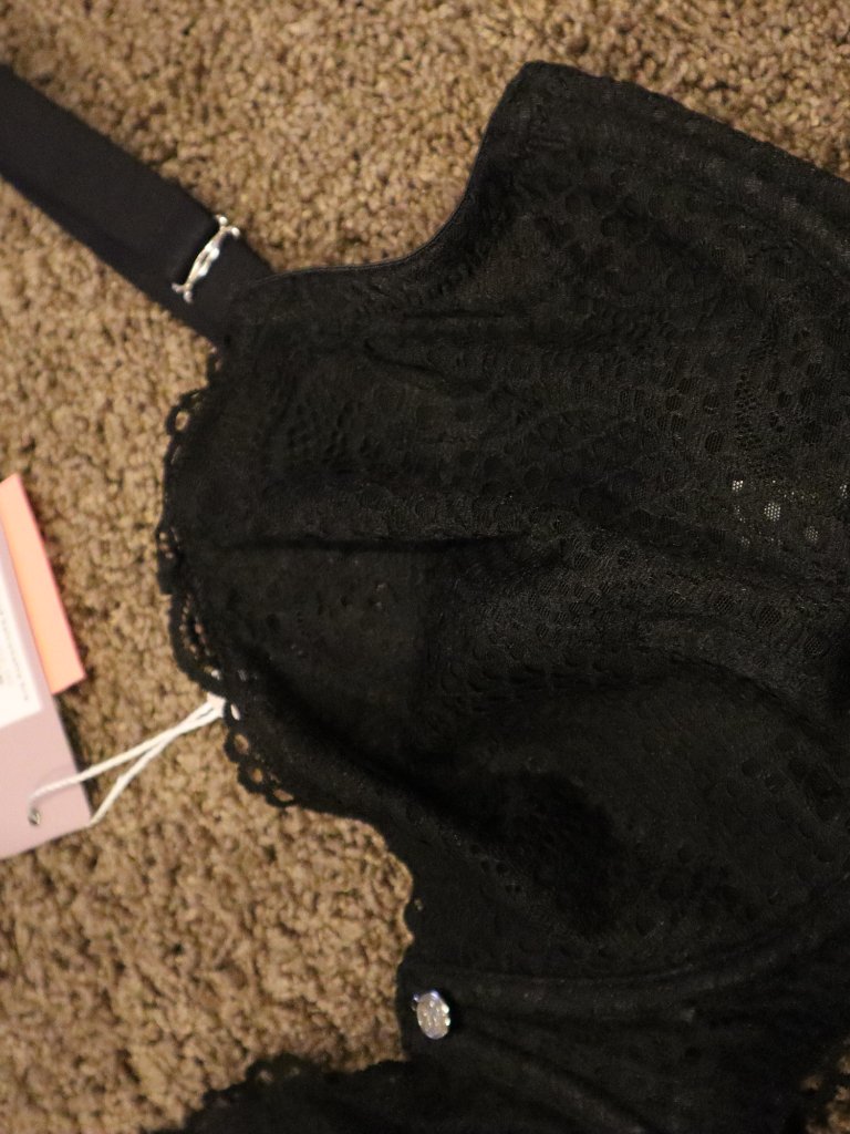 Nwt Bare Necessities Amanda Unlined Balconette Black Lace Wire Bra, 34g — image 3 of 5